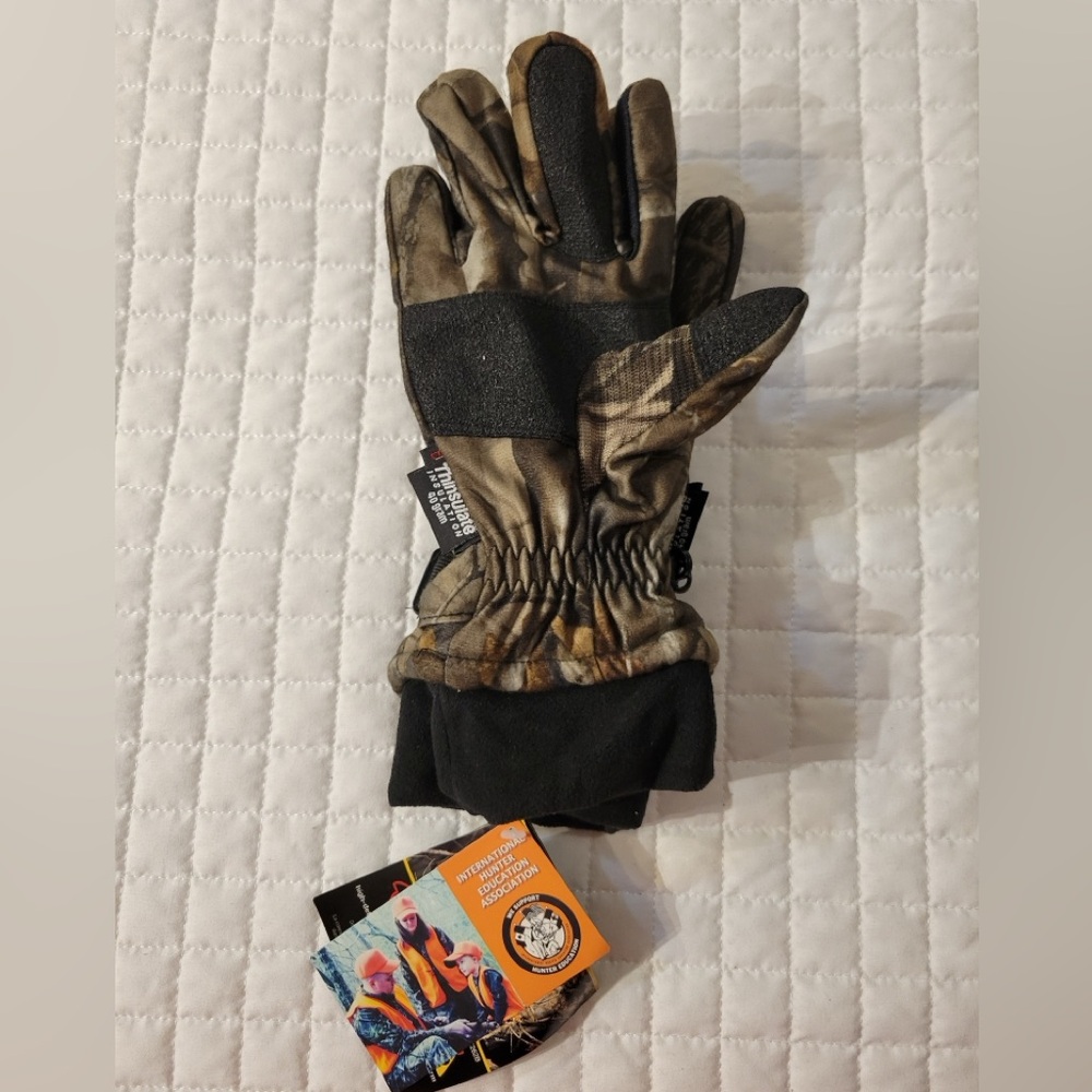 Realtree Hardwoods Thinsulate Camo Hunting Gloves Outdoors Camping Winter Sport - Picture 3 of 6